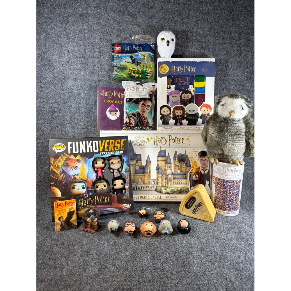 Harry Potter Mega Lot FunkoVerse Lego Trivial Pursuit 3D Puzzle Plush & More